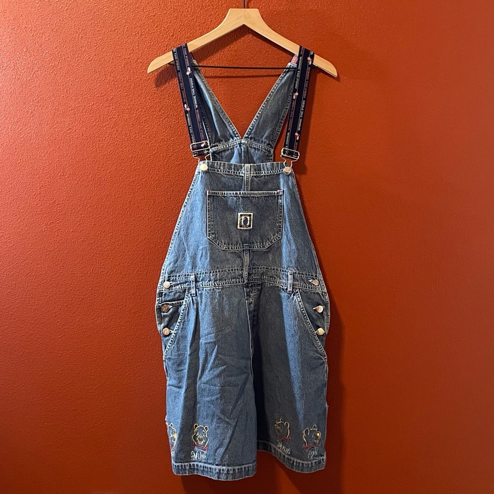 Vintage Winnie The Pooh Women’s Disney 100 Acre Jerry‎ Leigh Shortalls Overall